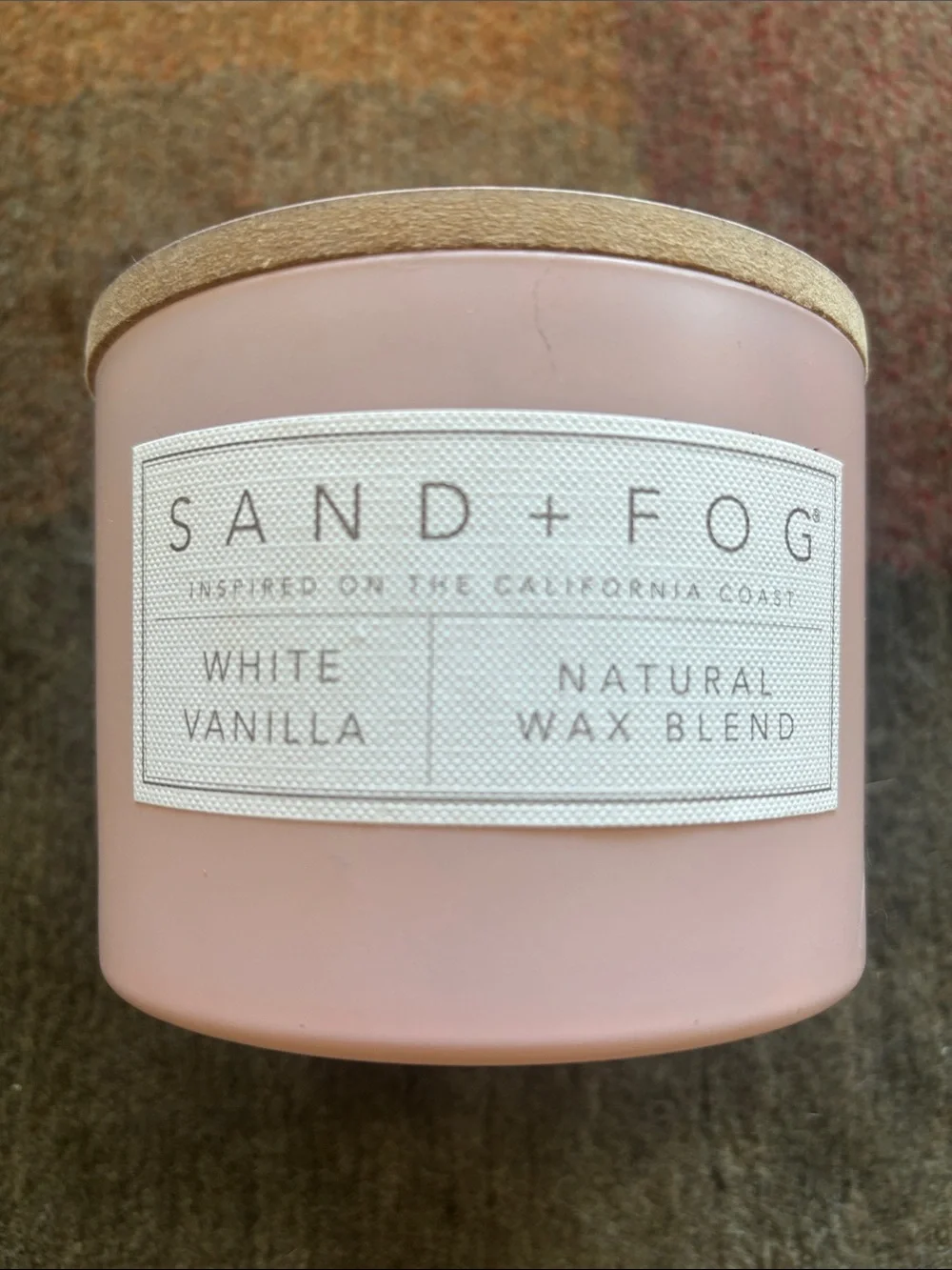 NWT - Sand + Fog White Vanilla Scented Candle - Net Wt 12 Oz